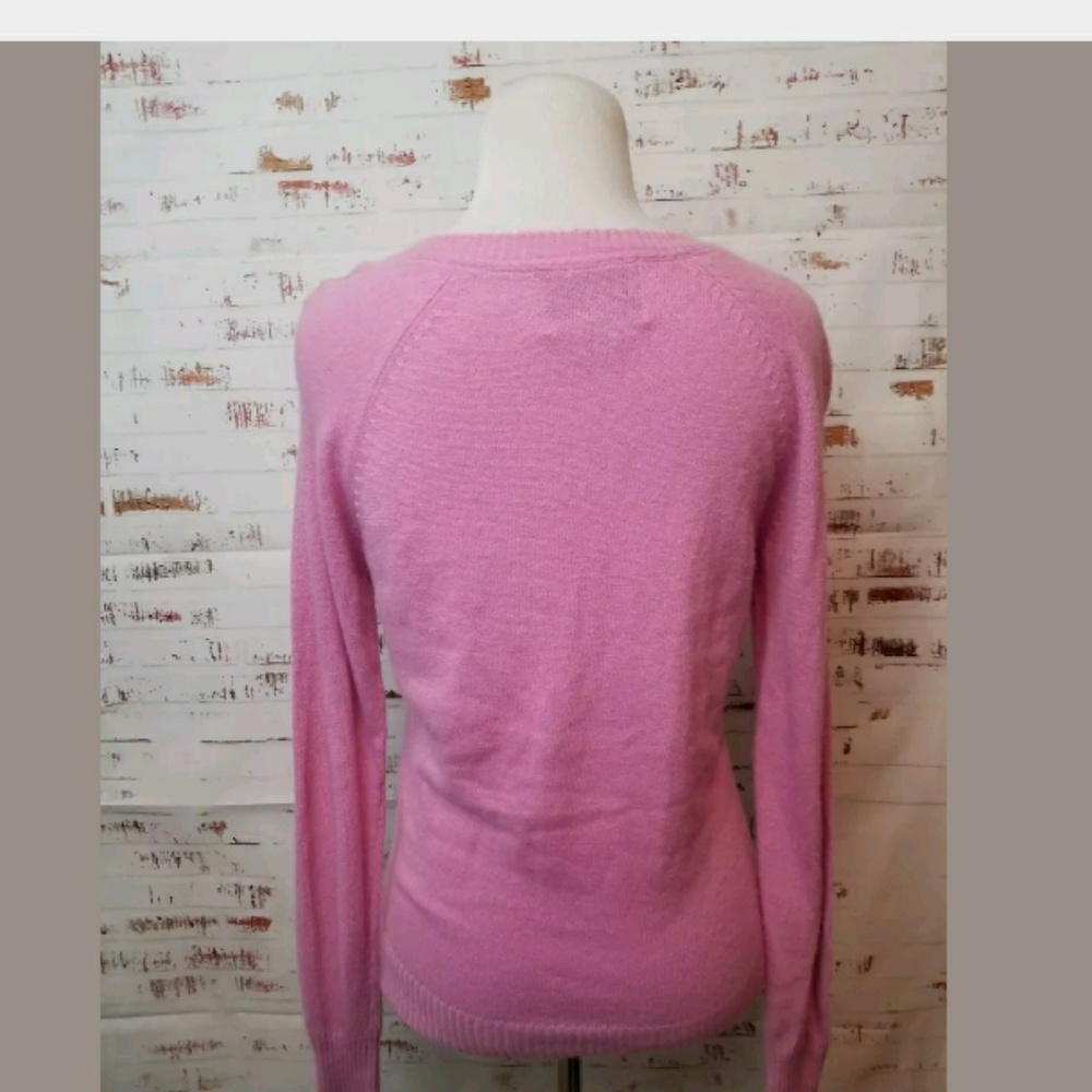 Wildfox Pink V-Neck Sweater - Picture 5 of 8